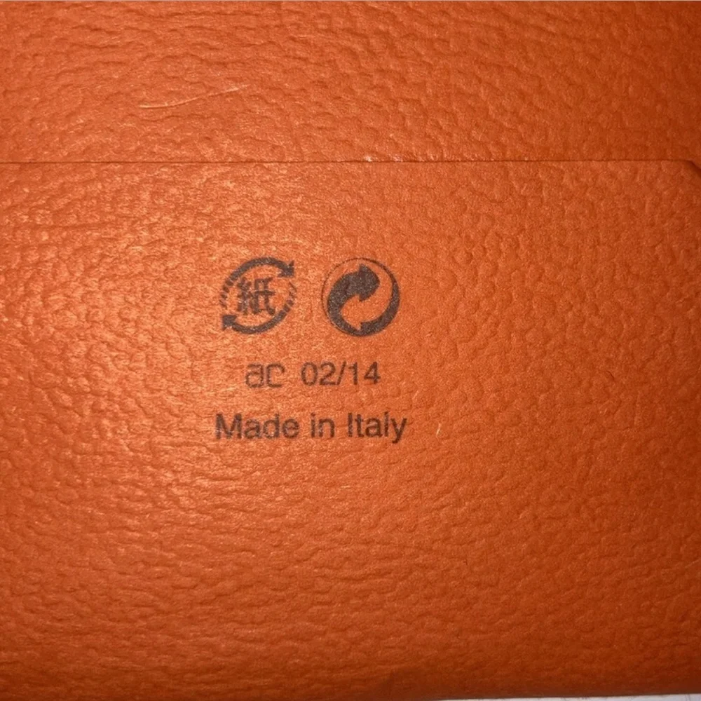 Hermes Small Shopping  Gift Bag Authentic Orange and brown luxury euc